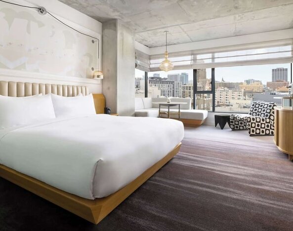 Guest room at Timbri Hotel San Francisco