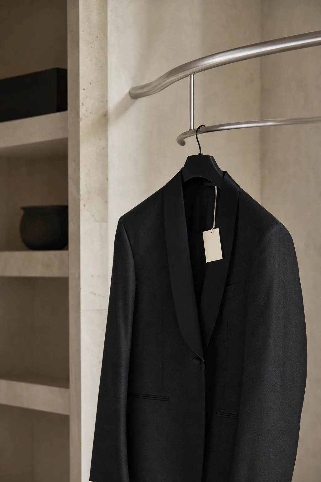 A tailored evening jacket in a private wardrobe